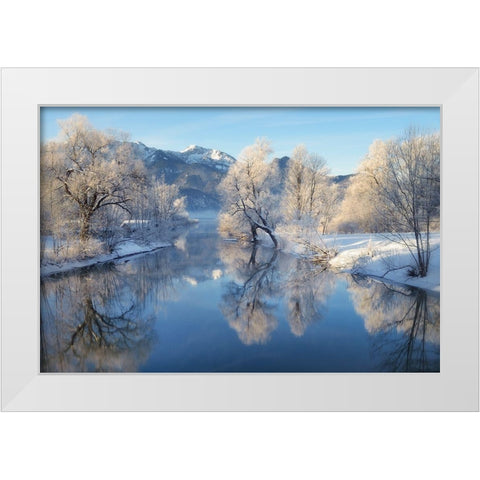Winterland White Modern Wood Framed Art Print by Steger, Uwe