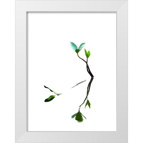 Softly Dream Part I White Modern Wood Framed Art Print by Steger, Uwe