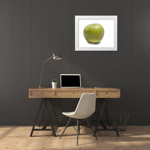 Apfel White Modern Wood Framed Art Print by Brosius, Volker