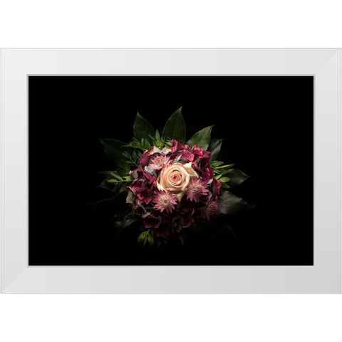 Blumengesteck II White Modern Wood Framed Art Print by Brosius, Volker