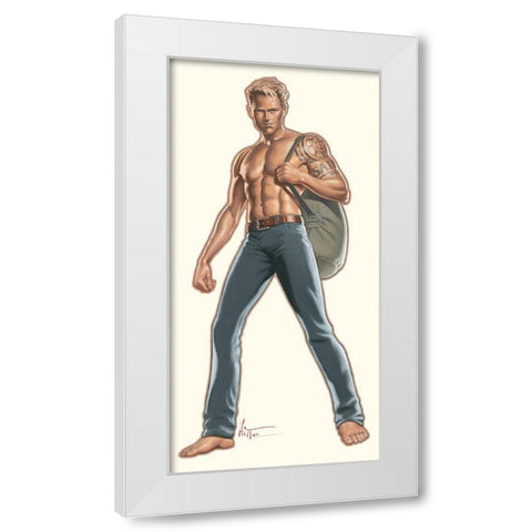 Sailorman White Modern Wood Framed Art Print by Hitte, Patrick