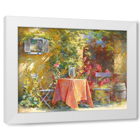 Belle provencale White Modern Wood Framed Art Print by Messely, Johan