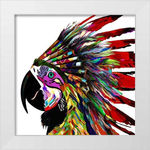 Loco White Modern Wood Framed Art Print by GRIFF