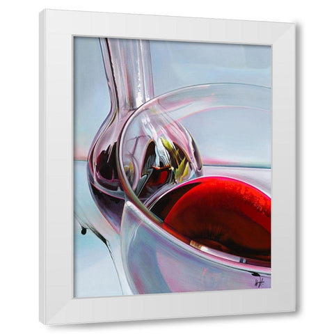 Rouge dhiver White Modern Wood Framed Art Print by Heneuy, William