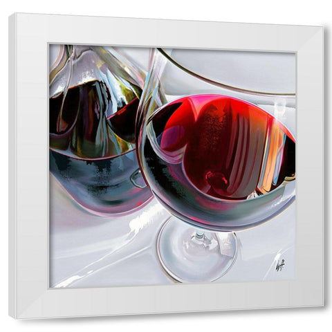 Verre sur Glass! White Modern Wood Framed Art Print by Heneuy, William