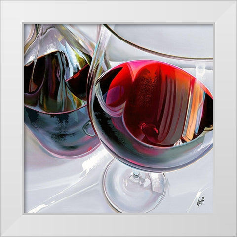 Verre sur Glass! White Modern Wood Framed Art Print by Heneuy, William