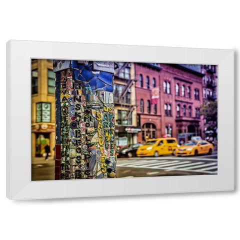 New York Streets White Modern Wood Framed Art Print by Ronin