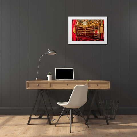 Opera Room III White Modern Wood Framed Art Print by Ronin