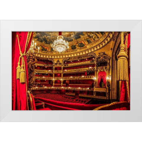Opera Room III White Modern Wood Framed Art Print by Ronin