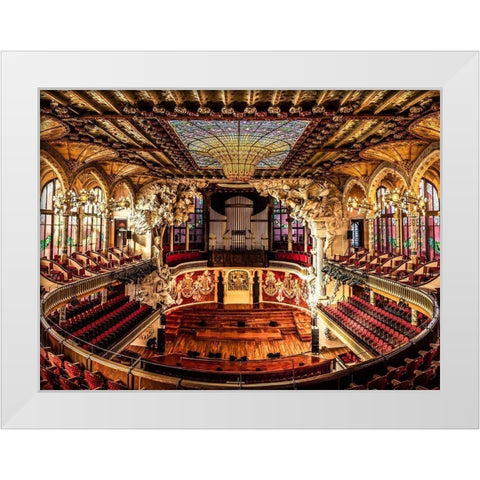Opera Room IV White Modern Wood Framed Art Print by Ronin