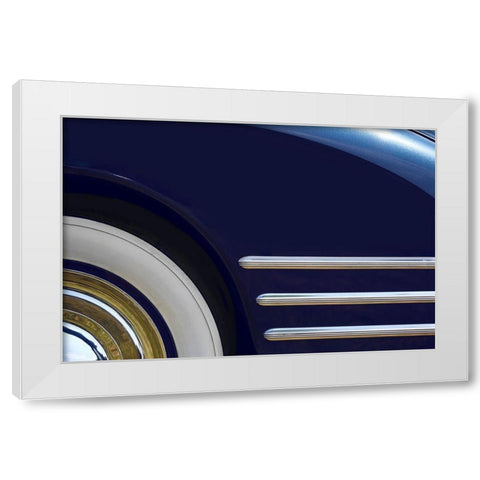 Blue Road II White Modern Wood Framed Art Print by Hillert, Peter