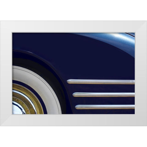 Blue Road II White Modern Wood Framed Art Print by Hillert, Peter