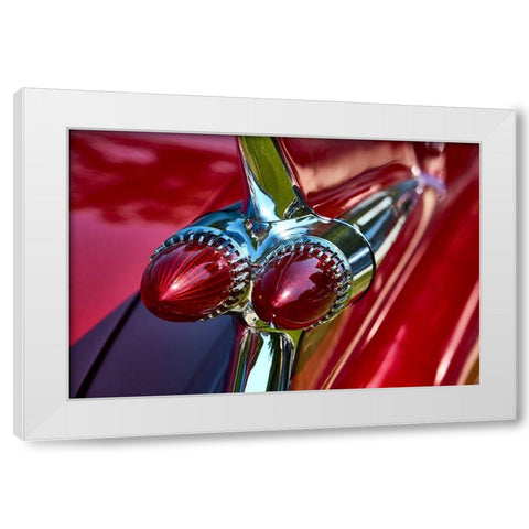 Red Road I White Modern Wood Framed Art Print by Hillert, Peter