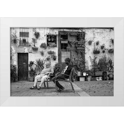 Siesta White Modern Wood Framed Art Print by Stein, Oliver