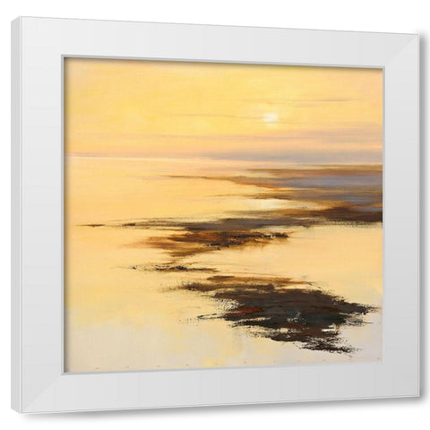 November on Terschelling White Modern Wood Framed Art Print by Groenhart, Jan