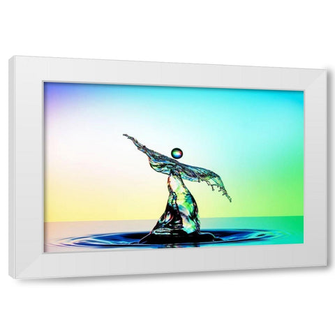 Angel White Modern Wood Framed Art Print by Sanchez, Manuel