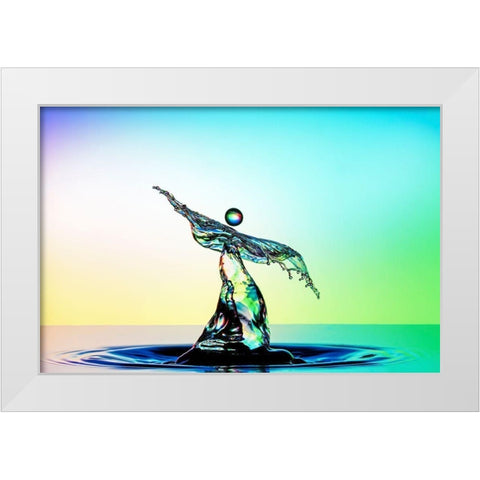Angel White Modern Wood Framed Art Print by Sanchez, Manuel