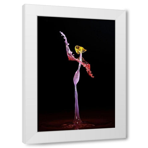 Dancer II White Modern Wood Framed Art Print by Sanchez, Manuel