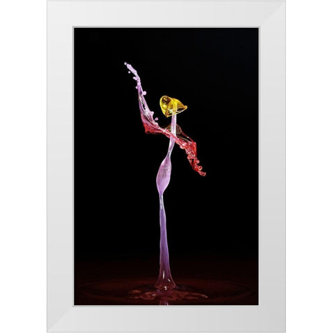 Dancer II White Modern Wood Framed Art Print by Sanchez, Manuel