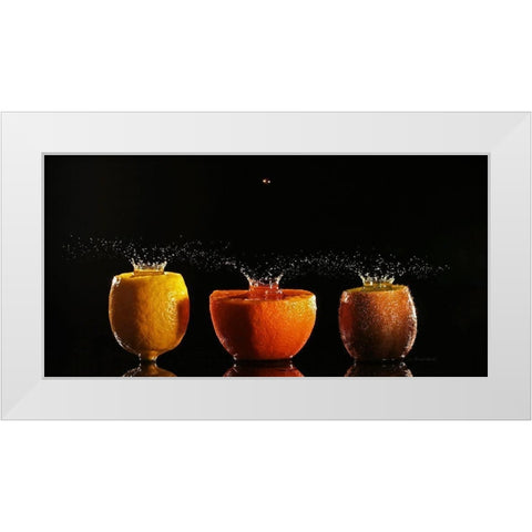 Trilogie Fruits II White Modern Wood Framed Art Print by Sanchez, Manuel