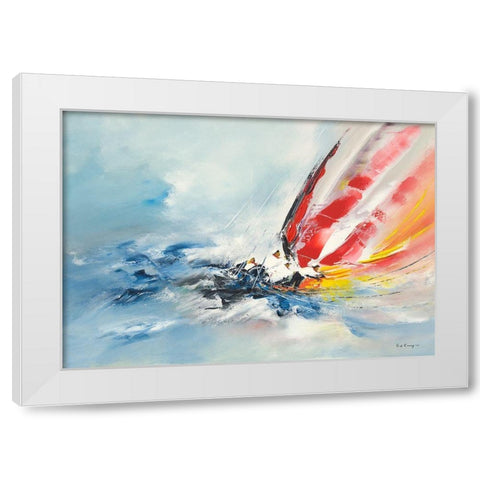 Gros temps White Modern Wood Framed Art Print by de Courcy, Gerard