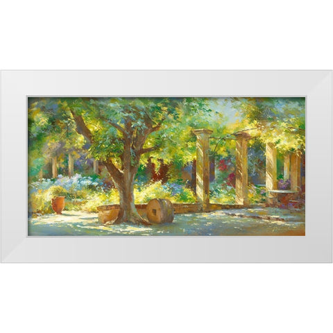 Jardin - Le Prieure White Modern Wood Framed Art Print by Messely, Johan