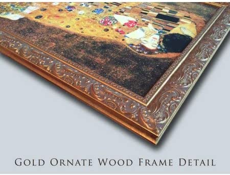 Baltimore Steam Gun Gold Ornate Wood Framed Art Print with Double Matting by Inventions