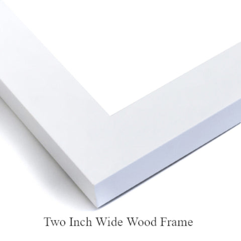 White White Modern Wood Framed Art Print by Dong Hee, Han