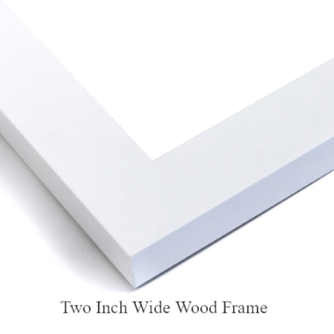 A Glimpse White Modern Wood Framed Art Print by West, Ronald